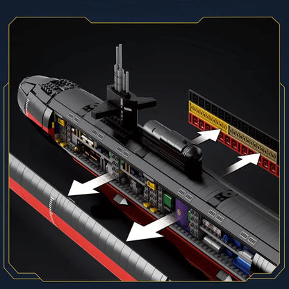 Military Los Angeles-Class SSN Submarine 2987pcs